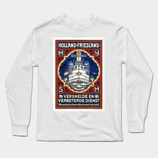 Vintage Travel Poster The Netherlands Holland Friesland Long Sleeve T-Shirt